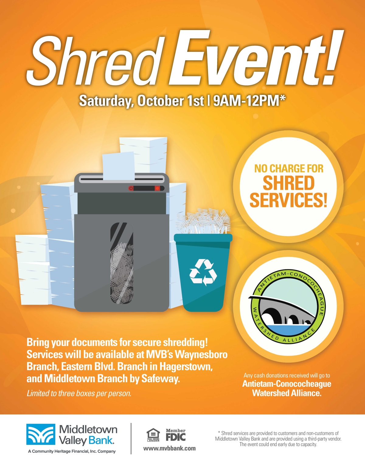 Shred Event 2022 Middletown Valley Bank